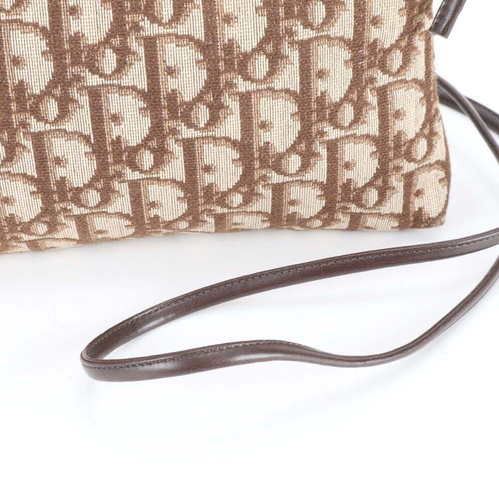 CHRISTIAN DIOR Vintage Brown Leather Trotter Shoulder Bag - Picture 2 of 9